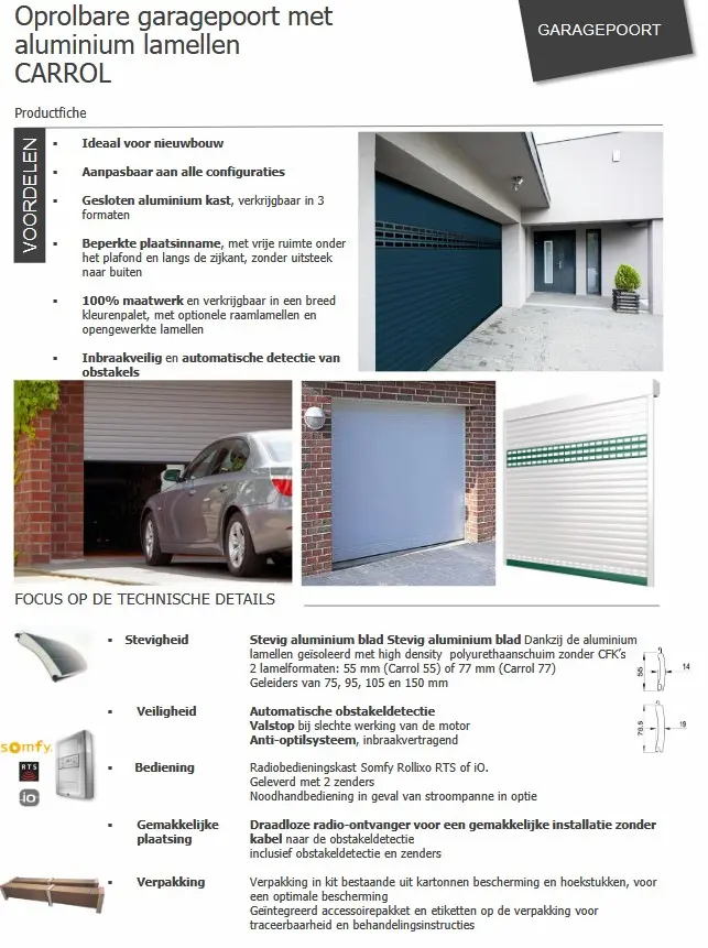garagedeur kleuren en aluminium